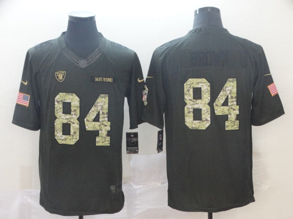 Men's Las Vegas Raiders #84 Antonio Brown Black Game Player Jersey