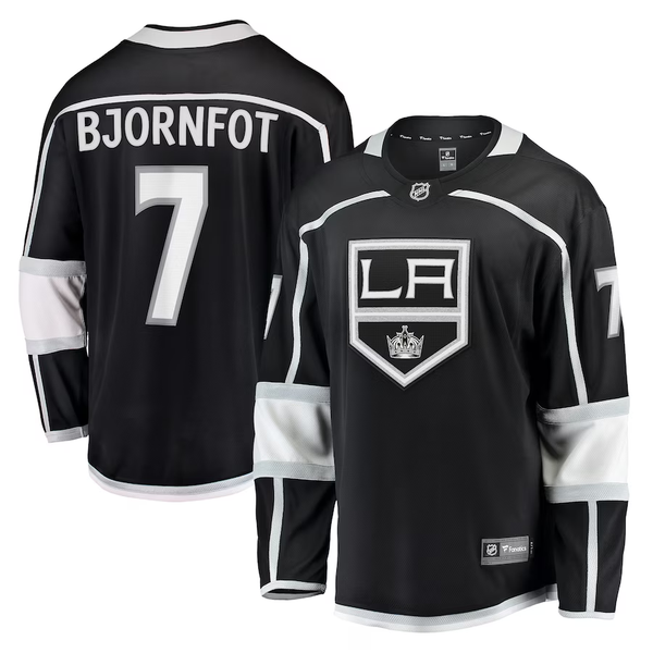 Men's Los Angeles Kings Tobias Bjornfot #7 Black Home Breakaway Player Jersey