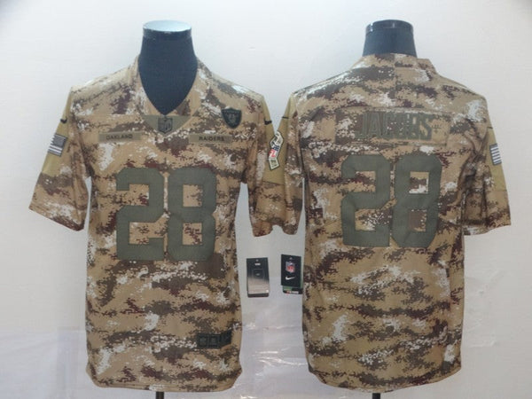 Men's Las Vegas Raiders Josh Jacobs #28 Camouflage Game Jersey