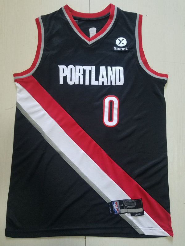 Men's Portland Trail Blazers Damian Lillard #0 Black Swingman Jersey