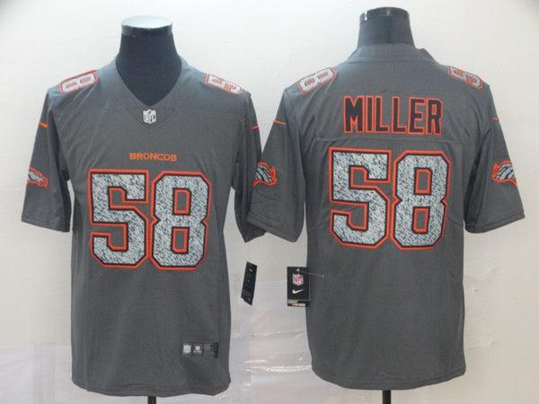 Men's Denver Broncos Von Miller #58 Gray Game Jersey