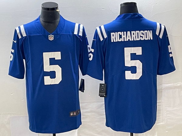 Men's Indianapolis Colts Anthony Richardson #5 Royal 2023 NFL Draft First Round Pick Game Jersey