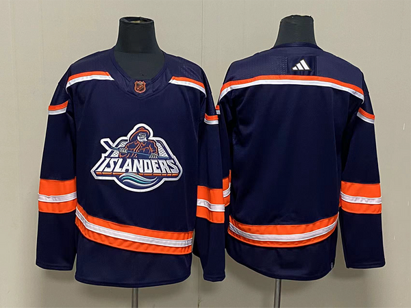 Men's New York Islanders Navy Blank Player Jersey