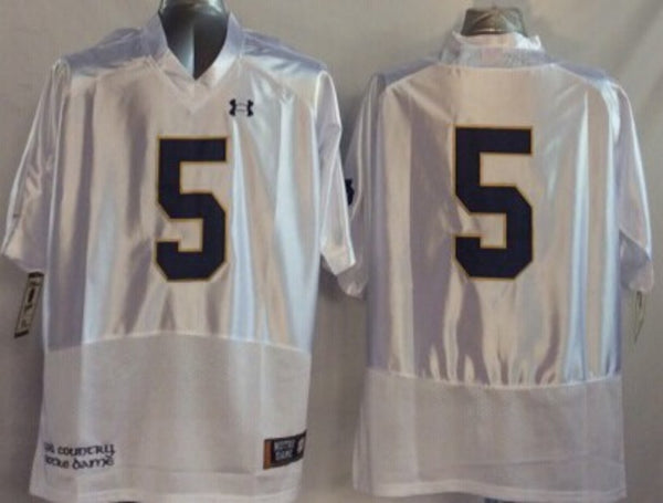 Men's Notre Dame Fighting Irish Manti Te'o #5 White Player Game Jersey