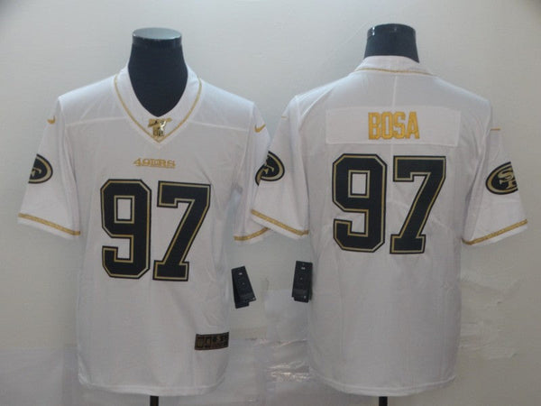 Men's San Francisco 49ers Nick Bosa #97 White Game Player Jersey