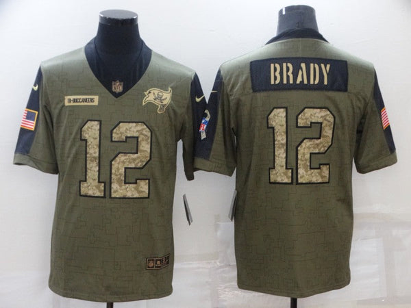 Men's Tampa Bay Buccaneers Tom Brady #12 Brown Game Jersey