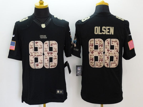 Men's Carolina Panthers Greg Olsen #88 Black Game Player Jersey