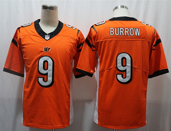 Men's Cincinnati Bengals Joe Burrow #9 Orange Game Jersey