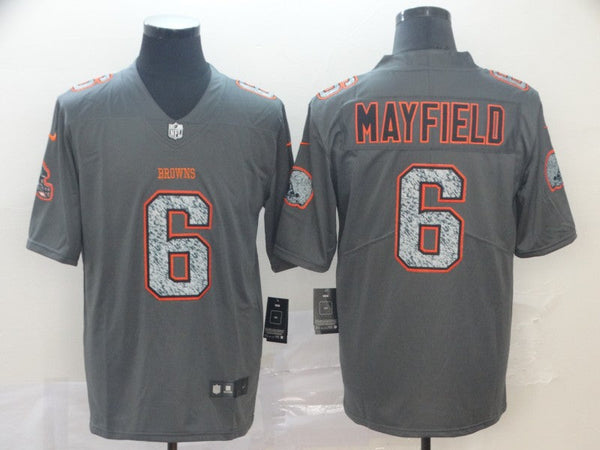 Men's Cleveland Browns Baker Mayfield Gray Game Jersey