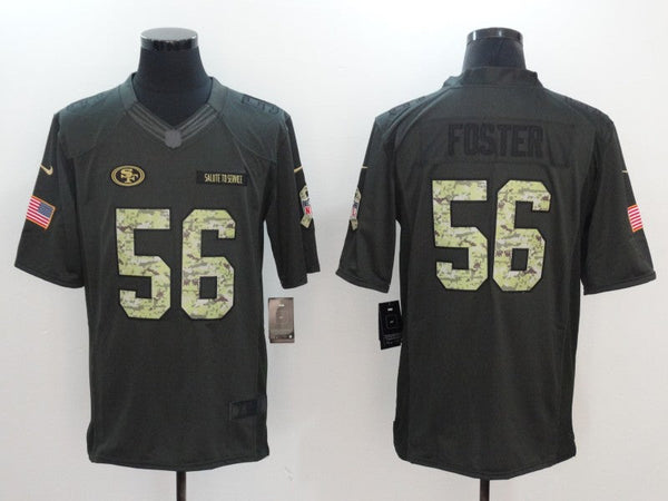 Men's San Francisco 49ers Ruben Foster #56 Army Green Game Jersey