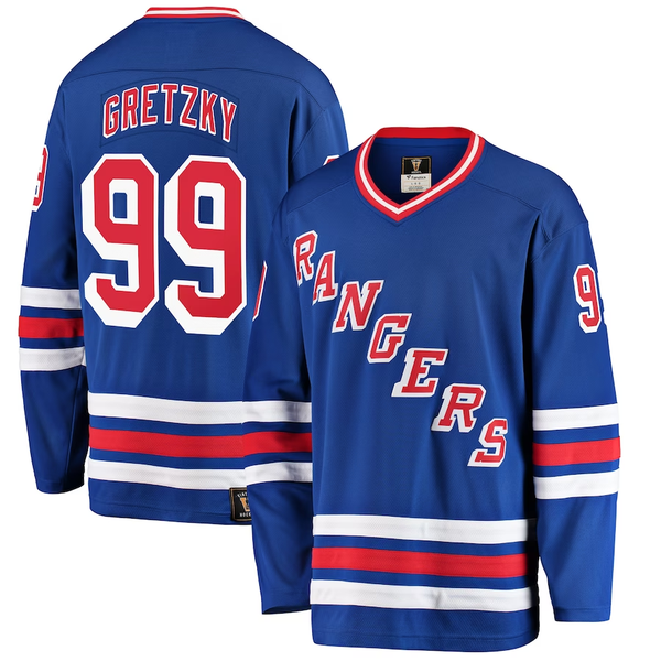 Men's New York Rangers Wayne Gretzky #99 Blue Player Jersey