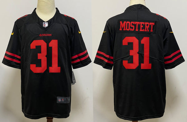 Men's San Francisco 49ers Raheem Mostert #31 Black Game Player Jersey