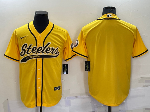 Men's Pittsburgh Steelers Yellow Blank Jersey