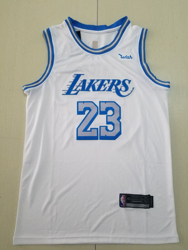 Men's Los Angeles Lakers LeBron James 2020/21 White Swingman Jersey City Edition