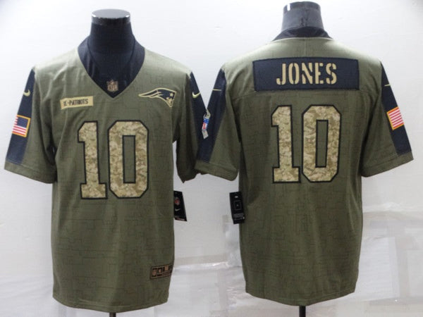 Men's New England Patriots Mac Jones #10 Brown Player Game Jersey