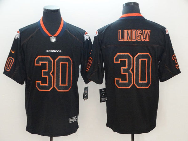 Men's Denver Broncos Phillip Lindsay #30 Black Game Jersey