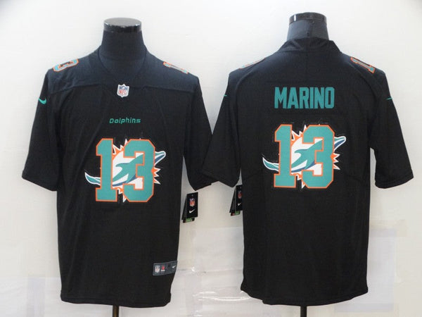 Men's Miami Dolphins #13 Dan Marino Black Alternate Player Game Jersey