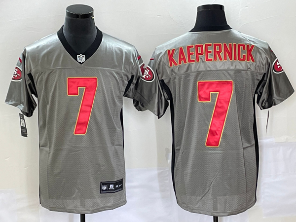 Men's San Francisco 49ers Colin Kaepernick #7 Grey Player Jersey