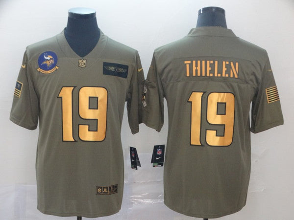 Men's Minnesota Vikings Adam Thielen #19 Brown Alternate Game Jersey