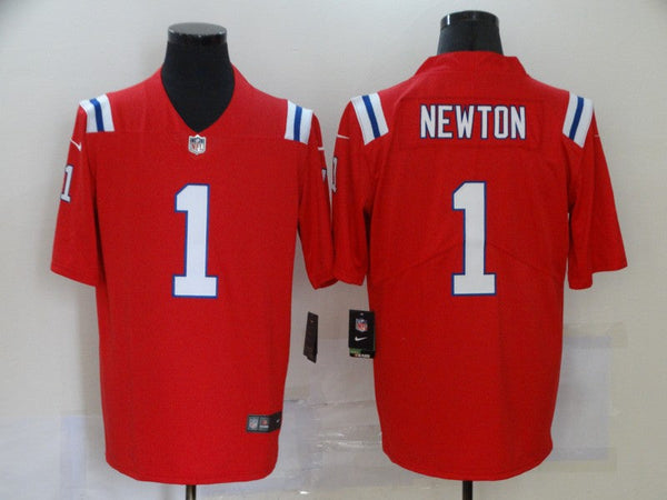 Men's New England Patriots #1 Cam Newton Red Alternate Game Jersey