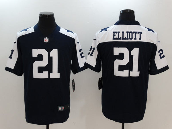 Men's Dallas Cowboys #21 Ezekiel Elliott Jersey Navy