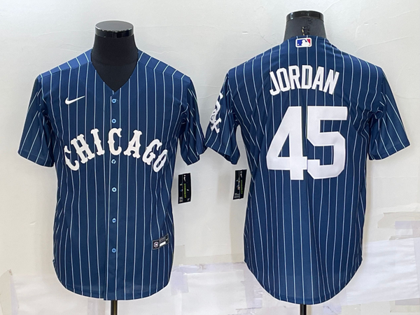 Men's Chicago White Sox Michael Jordan #45 Blue Replica Baseball Jersey