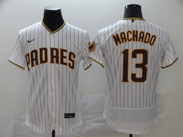 Men's San Diego Padres Manny Machado #13 MLB White Stitched Jersey