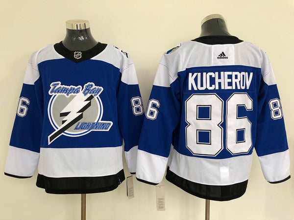 Men's Tampa Bay Lightning Nikita Kucherov #86 Blue Player Jersey