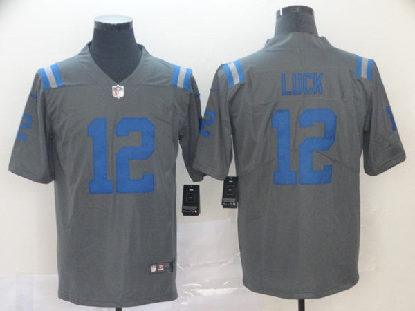 Men's Indianapolis Colts Andrew Luck Gray Game Jersey