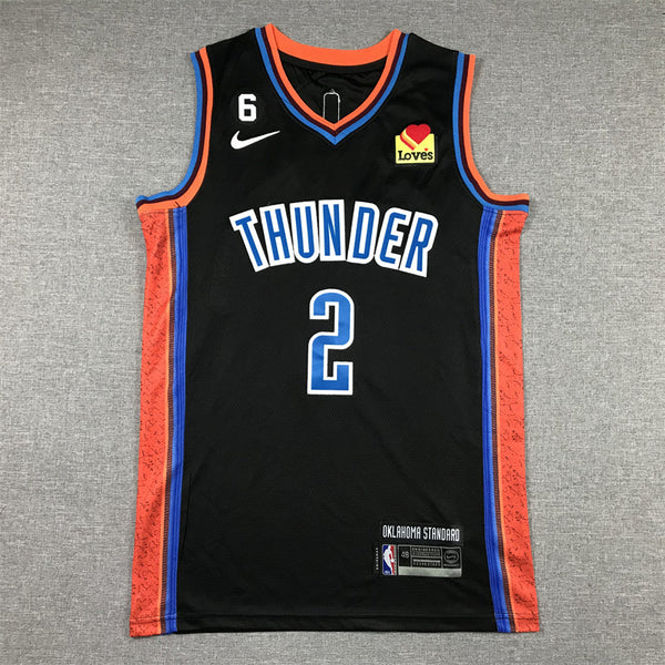 Men's Oklahoma City Thunder Shai Gilgeous-Alexander #2 Anthracite 2022/23 Fastbreak Jersey - City Edition