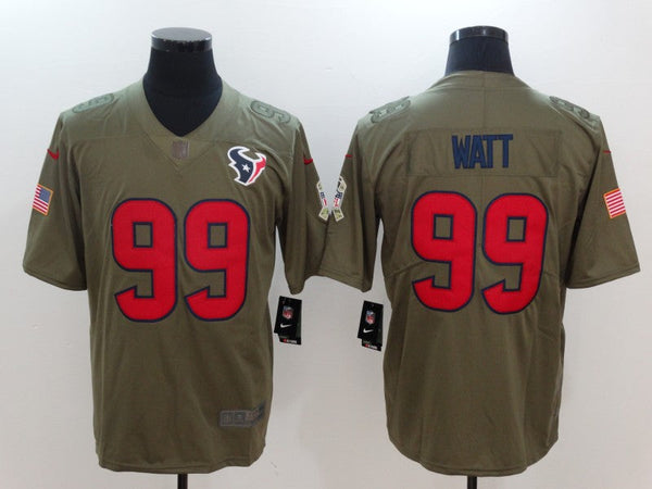 Men's Houston Texans J.J. Watt #99 Brown Alternate Game Jersey