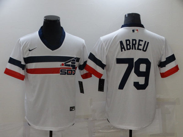 Men's Chicago White Sox Jose Abreu #79 White Alternate Game Jersey