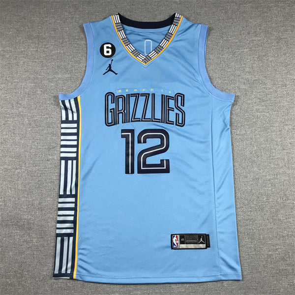 Men's Memphis Grizzlies Ja Morant #12 Light Blue 2022/23 Statement Edition Swingman Jersey