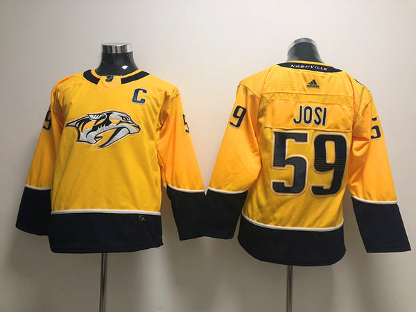 Men's Nashville Predators Roman Josi #59 Gold Home Breakaway Player Jersey