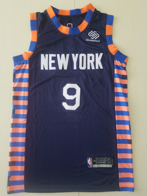 Men's New York Knicks RJ Barrett Navy Swingman Player Jersey - City Edition