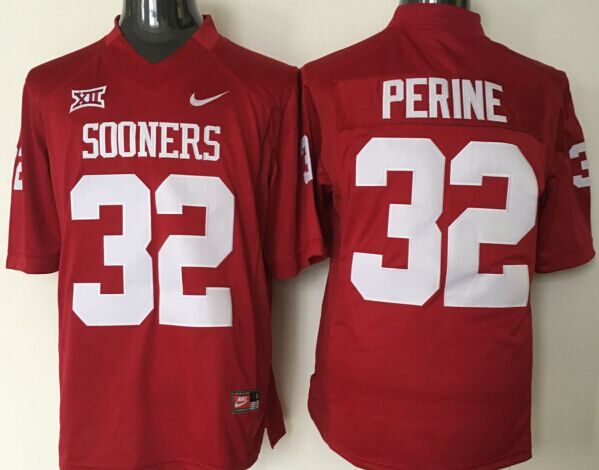 Men's Oklahoma Sooners Samaje Perine #32 Crimson Player Jersey