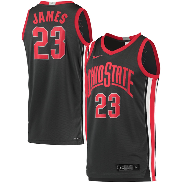 Men's Ohio State Buckeyes LeBron James #23 Black Player Game Jersey