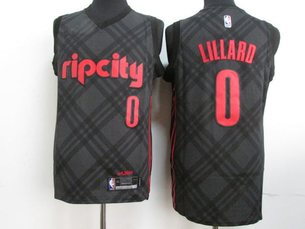 Men's Portland Trail Blazers Damian Lillard #0 Black Swingman Player Jersey