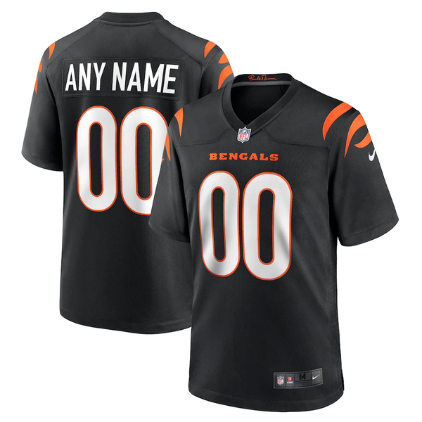 Custom Cincinnati Bengals Black Game Jersey