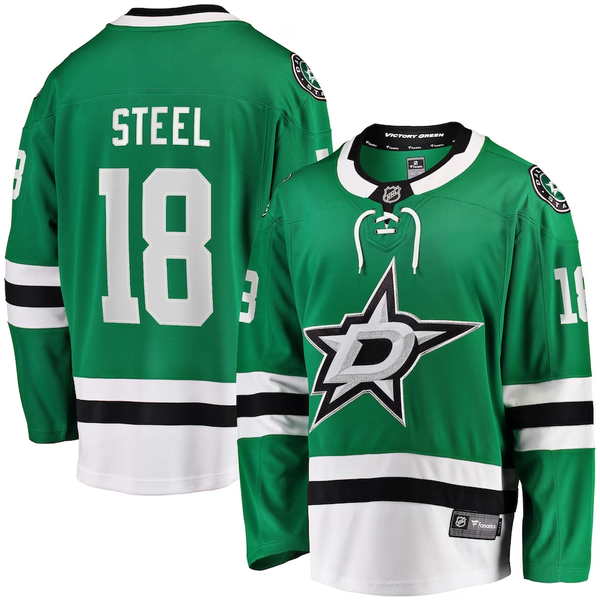 Men's Dallas Stars Sam Steel #18 Kelly Green Home Breakaway Jersey