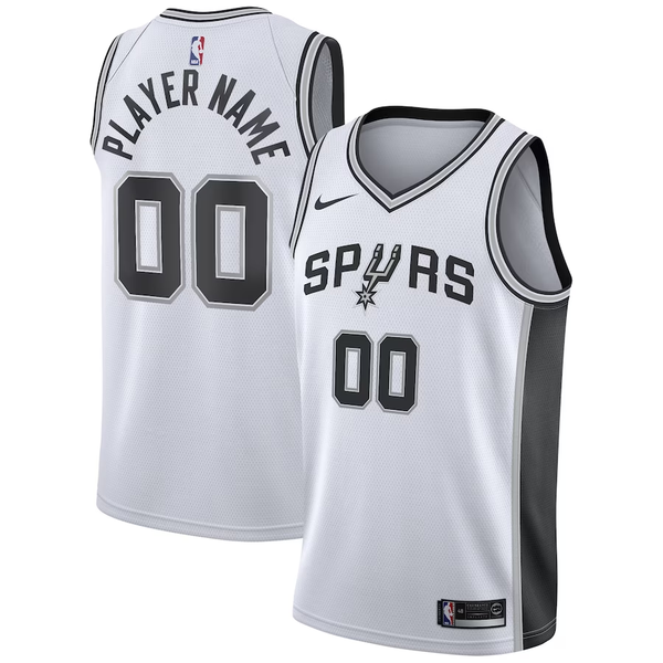 Men's San Antonio Spurs White 2020/21 Swingman Custom Jersey - Association Edition