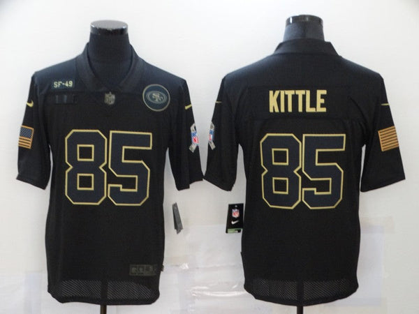 Men's San Francisco 49ers #85 George Kittle Black Alternate Game Jersey