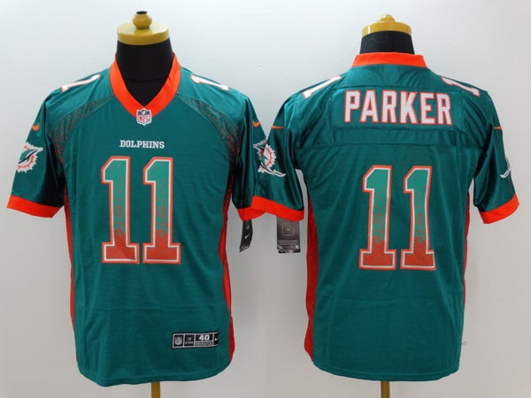 Men's Miami Dolphins DeVante Parker #11 Green Game Jersey