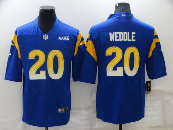 Men's Los Angeles Rams Eric Weddle #20 Blue Game Jersey