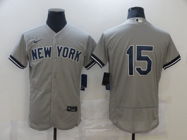 Men's New York Yankees Thurman Munson #15 Gray Replica Player Name Jersey