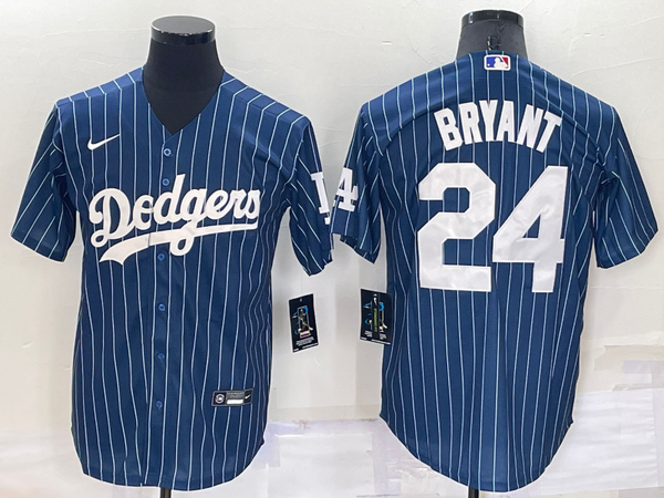 Men's Los Angeles Dodgers Kobe Bryant #24 Blue Authentic Game Jersey