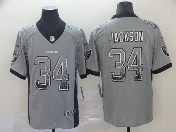 Men's Las Vegas Raiders Bo Jackson #34 Gray Alternate Game Jersey