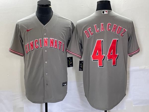 Men's Cincinnati Reds Elly De La Cruz #44 Gray Alternate Replica Jersey