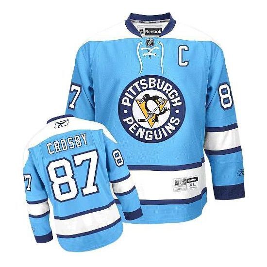 Men's Pittsburgh Penguins sidney crosby  #87 blue Player Game Jersey