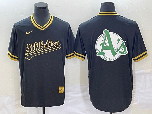 Men's Oakland Athletics Black Replica Team Jersey